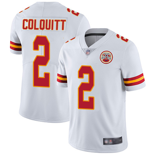Youth Kansas City Chiefs 2 Colquitt Dustin White Vapor Untouchable Limited Player Football Nike NFL Jersey